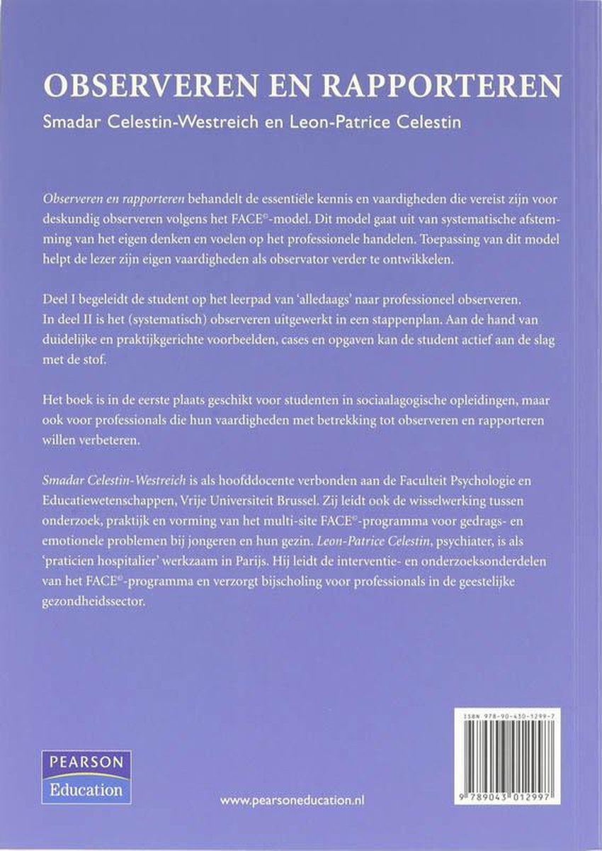 Observeren En Rapporteren - back cover
