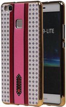 M-Cases Ruit Design TPU Hoesje voor Huawei P9 Lite Wit