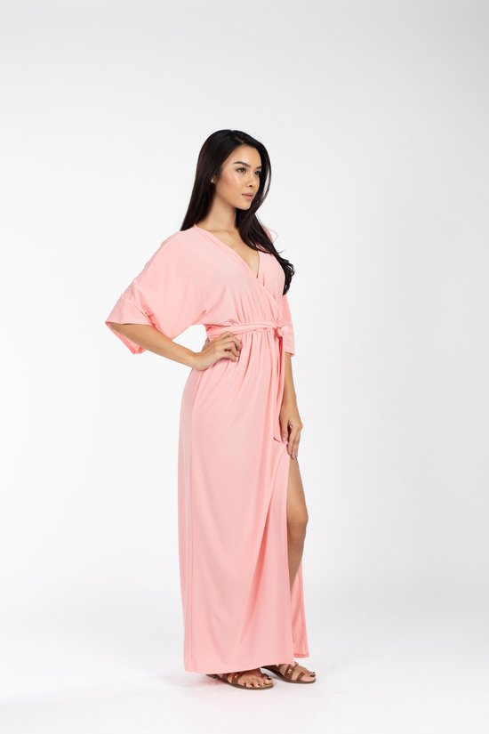 Jurk Dames Zomer Zwangerschapsjurk Lang Kimono Mouw Plus Size | bol.com