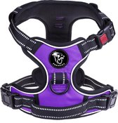 Frenkiez reflective Y harness hondentuig lockable , purple, X-Large