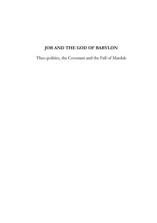 Job and the God of Babylon - Jacob Kaaks