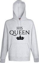 Hoodie His Queen + Kroontje Maat XL | Hoodie Queen | King & Queen