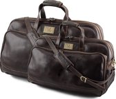 Tuscany Leather Reisset Bora Bora - Donker Bruin - Lederen reisset met wielen - TL3072