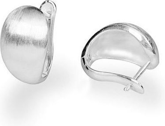 Brede Zilveren Oorringen - Oorbellen Zilver - Handgemaakt