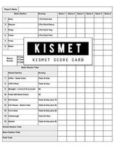 Kismet Score Card