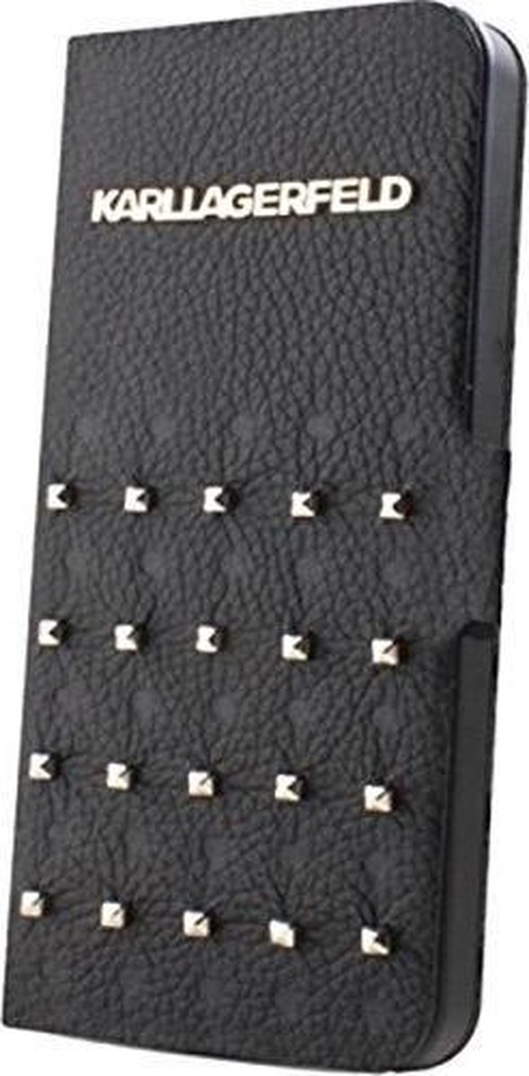 Karl Lagerfeld booklet tasje studs - zwart - voor Apple iPhone4/4S