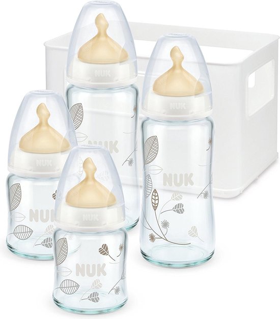NUK - Starter Set Glazen flessen Latex spenen | bol.com