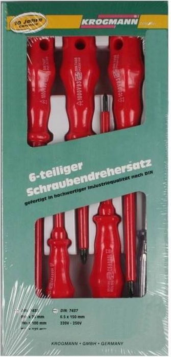 Geïsoleerde Schroevendraaierset 7-in-1 voor Elektriciens en Reparatie