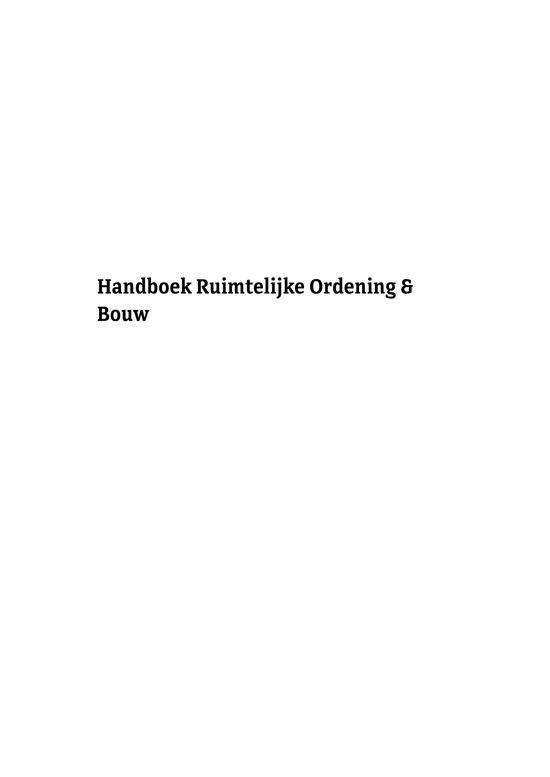 Handboek ruimtelijke ordening & bouw - Trees van der Schoot