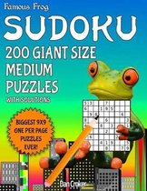 Famous Frog Sudoku 200 Giant Size Medium Puzzles Biggest 9 X 9 One Per Page Puzzles Ever!