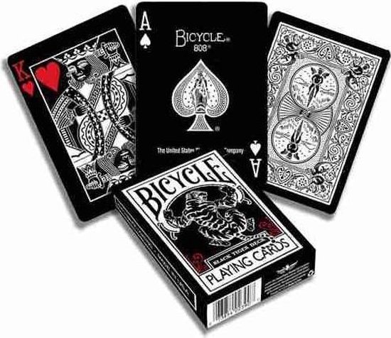 Afbeelding van het spel Pokerkaarten Bicycle Black Tiger Red :: Bicycle