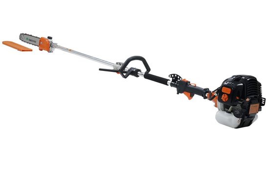 TIMBERPRO - 5-in-1 – Multitool – Benzine - Kettingzaag - Bosmaaier -Kantenmaaier - Haagschaar - Verlengstuk - 52 cc.