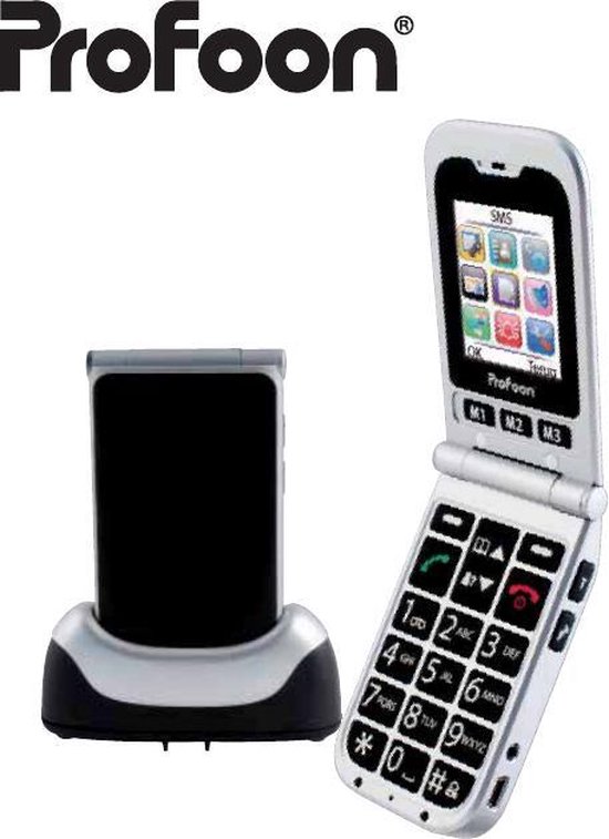 Tragisch suspensie annuleren Profoon PM 590 Big Button Senioren GSM Mobiele Telefoon Grote Toetsen |  bol.com