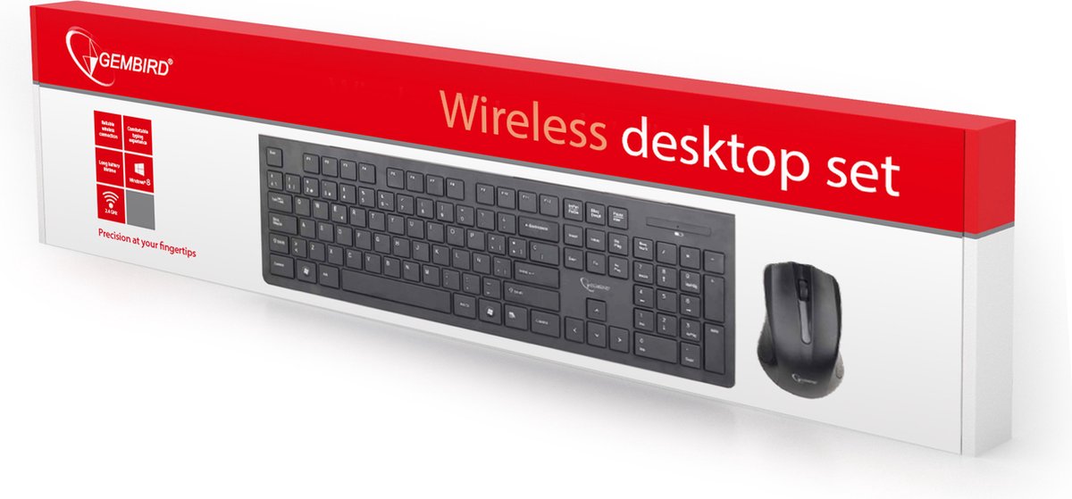 Gembird KBS-WCH-01 - Toetsenbord en muis, draadloos