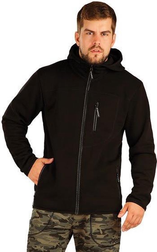 Zwarte heren sport jas met capuchon Sam | bol.com