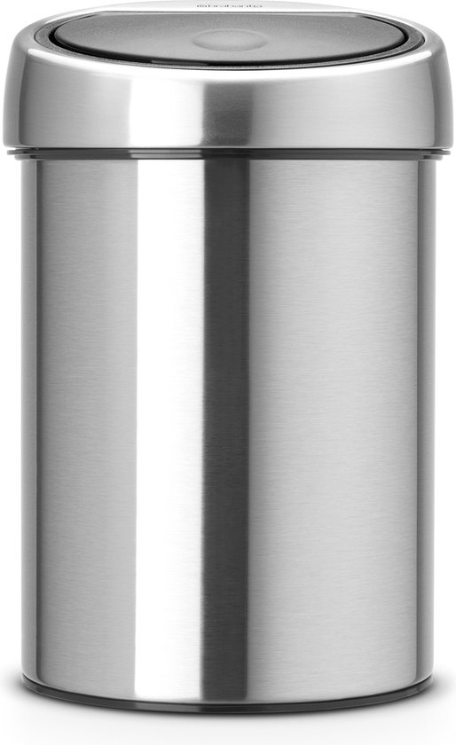 geestelijke Knorrig Kolibrie Brabantia Touch Bin Prullenbak - 3 l - Matt Steel Fingerprint Proof |  bol.com