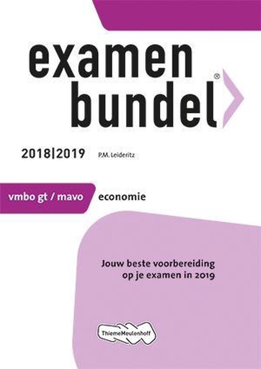 Examenbundel vmbo-gt/mavo Economie 2018/2019