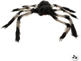 Harige spin Zwart/Grijs 75 cm 2 x