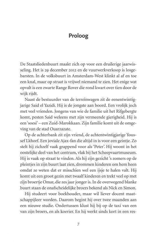Bladzijde 7, de Proloog van 'Mocro Maffia'.