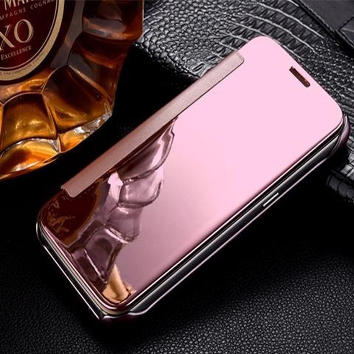 Clear View Beschermhoesje Set voor iPhone 7 / 8 / SE 2020 / SE 2022 _ Roze Goud
