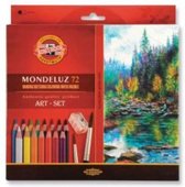 Aquarelpotloden Mondeluz Artset 3714, 72 kleuren, 3 penselen + 2 puntenslijpers