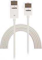 TECHly HDMI Aansluitkabel 1.00 m ICOC-HDMI-SL-010W Wit [1x HDMI-stekker - 1x HDMI-stekker]