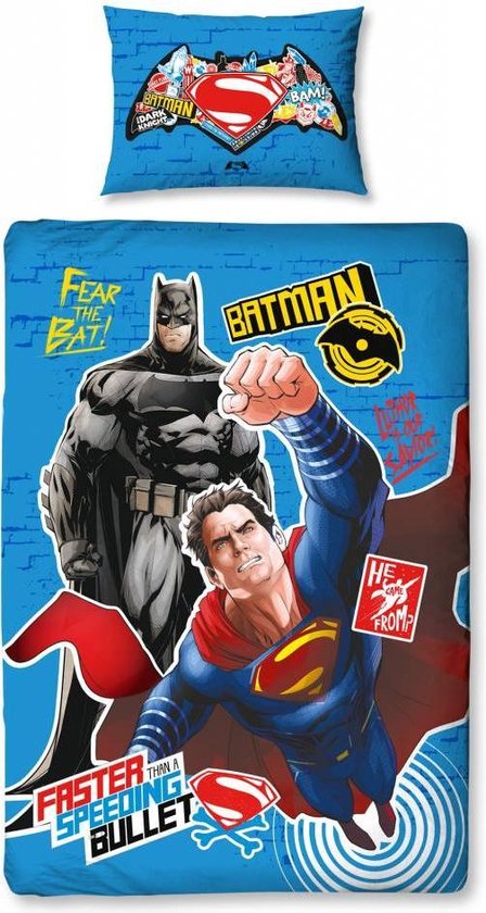 fluit Viool links Batman v Superman Clash - Dekbedovertrek - Eenpersoons - 135 x 200 cm -  Multi | bol.com