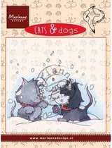 Marianne Design stempel Cats & dogs - snow fight CD3502