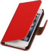 Rood Book Case Effen design geschikt voor Apple iPhone 5/5s/SE