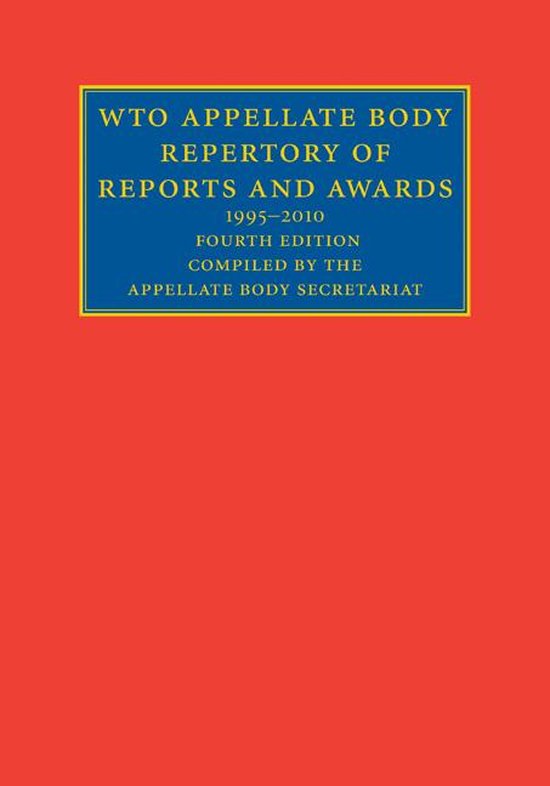 WTO Appellate Body Repertory of Reports and Awards - cover