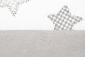 Snoozzz Voedingskussenhoes - Hoes voor voedingskussen zwangerschapskussen - zachte velvet met katoen - 185 cm - Ster grijs