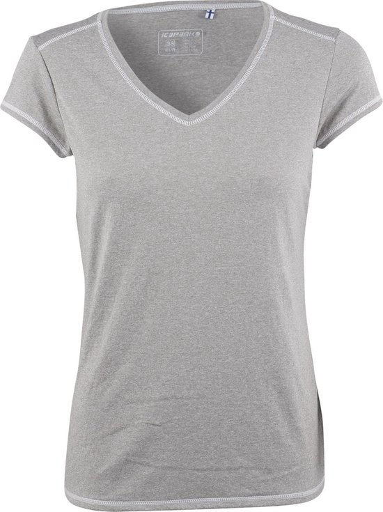 Icepeak Leigh T-shirt Dames Sportshirt - Maat M - Vrouwen - grijs | bol.com