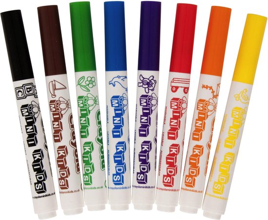 Crayola - Mini Kids - Viltstiften - 8 Viltstiften Voor Kinderen - Veilig En Wasbaar - Crayola