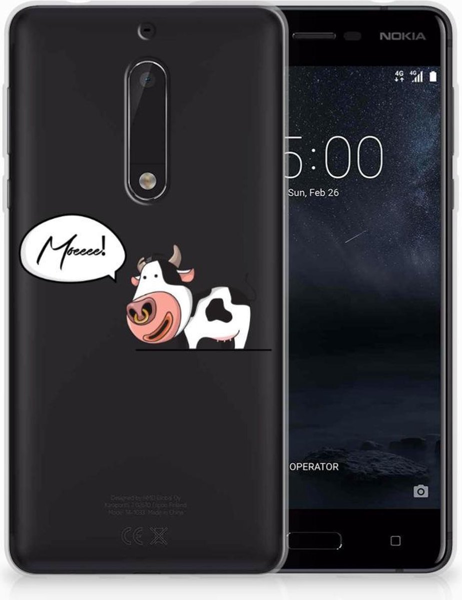 Back Cover voor Nokia 5 Telefoonhoesje met Naam Cow