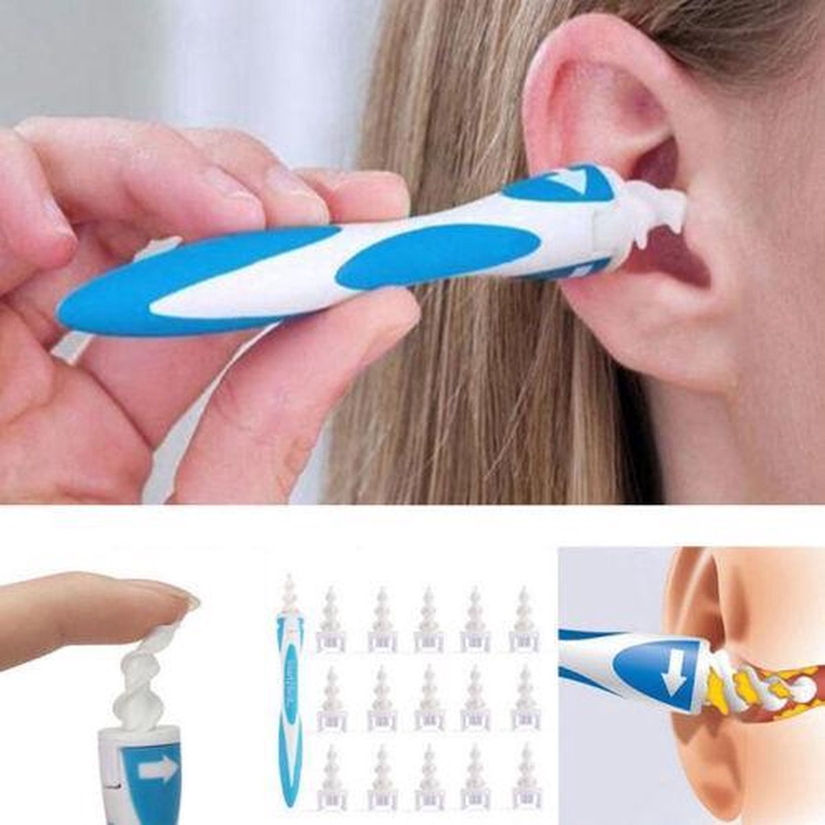 Goedkoopste Oorreiniger Ear Picker | Oorsmeer Verwijderaar | Oor Reiniger | Ear Cleaner met 16 extra Vervangtips!