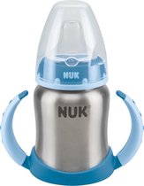 Nuk Learner Cup Edelstahl 125 ml, blauw thermo