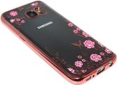 Glimmend bloemen hoesje Geschikt voor Samsung Galaxy S7