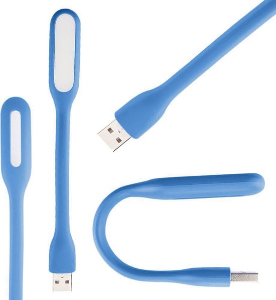 DC-USBL03-BL Lampe LED USB flexible - Lampe de lecture pour ordinateur  portable - Bleu