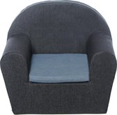 Peuterstoeltje-Kinderfauteuil Denim Antraciet-Denim Blauw