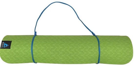 Sportbay Deluxe Yogamat - 183 x 61 cm - Groen/Grijs van Sportbay — afbeelding 4