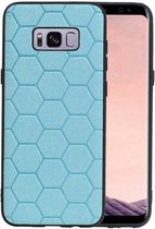 Blauw Hexagon Hard Case voor Samsung Galaxy S8 Plus