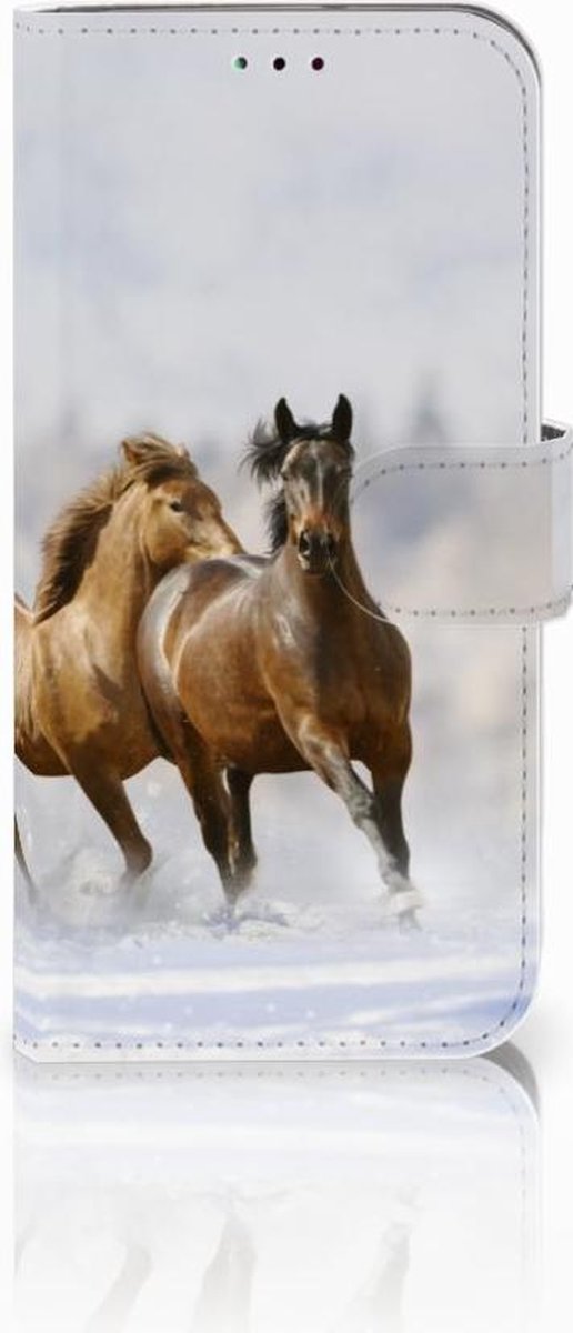 Samsung Galaxy A40 Telefoonhoesje met Pasjes Paarden