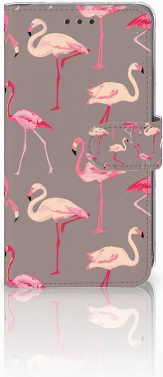 Apple iPhone Xr Telefoonhoesje met Pasjes Flamingo