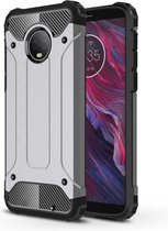 Motorola Moto G6 Plus Armor Hybrid Hoesje - Grijs