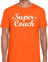 Super Coach cadeau t-shirt oranje voor heren L