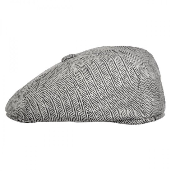 Jaxon Hats Herringbone Newsboy Cap Grijs-XL - Jaxon Hats