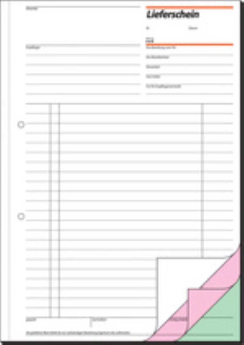 sigel formulierboek leveringsbon met ontvangstbewijs, A4, zelfkopiërend, 2 x 40 vel