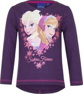 Disney Frozen Shirt - Lange Mouw - Paars - Maat 98/104 - 4 jaar/102 cm