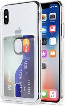 Apple iPhone X - XS Card Backcover | Transparant | Soft TPU | Pasjeshouder | Wallet