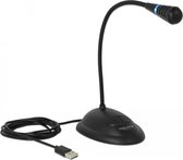 DeLOCK desk microfoon met 25cm hals - USB / zwart - 1,7 meter